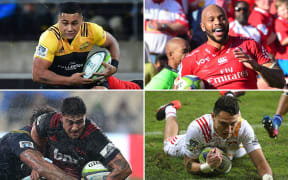Clockwise from top left: The Hurricanes, the Lions, the Chiefs and the Crusaders