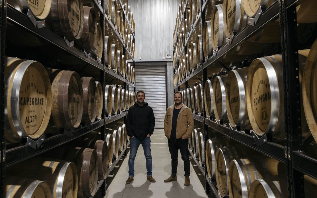 Daniel McLaughlin and Mark Neal brothers-in-law and co-founders of Scapegrace Distilling Co.