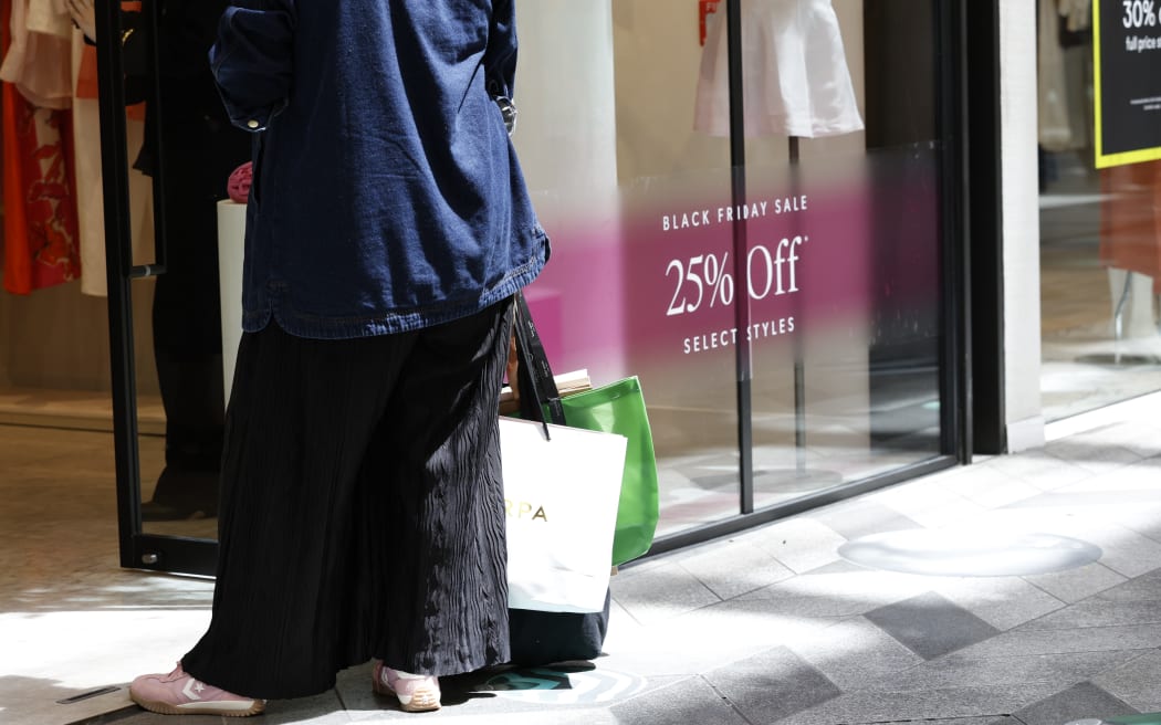 Shoppers in Commercial Bay, Auckland CBD for Black Friday Sales 29 November 2024.