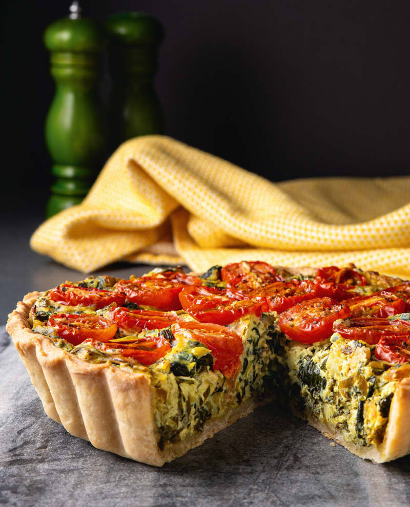 Leek and Spinach Tofu Quiche by Amber Bremner
