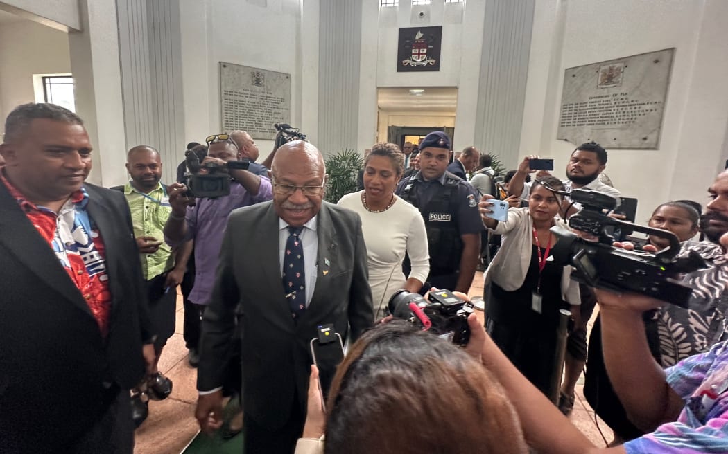 The newly elected prime minister of Fiji Sitiveni Rabuka