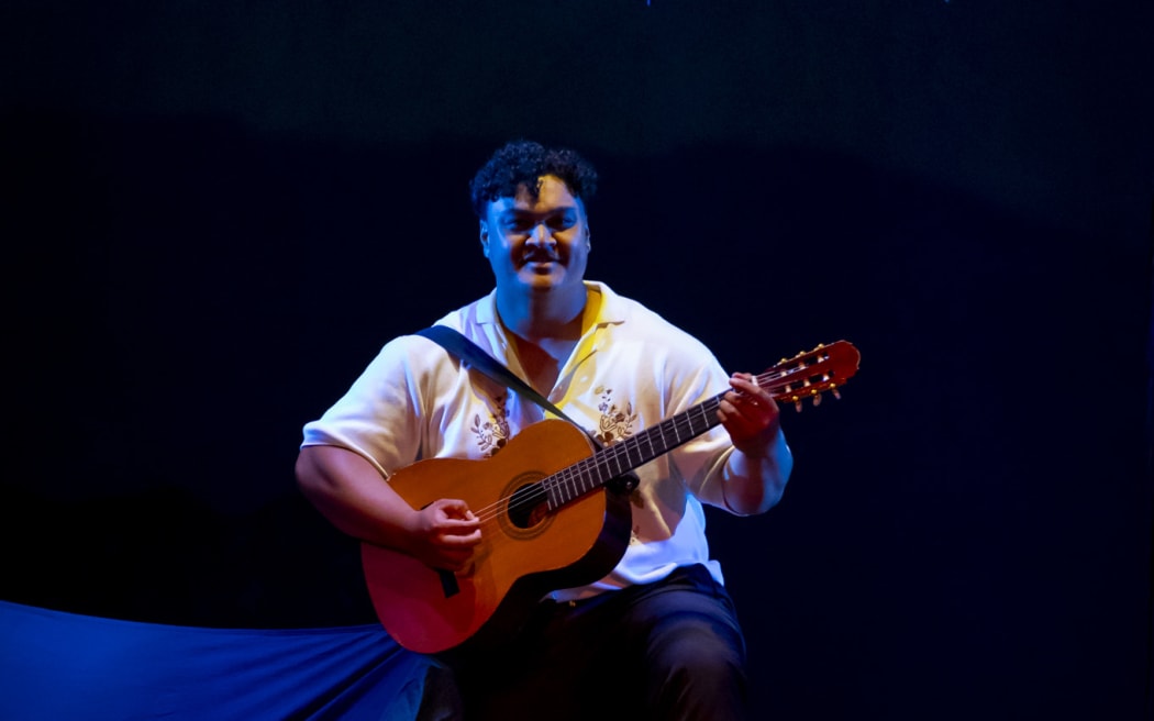 Tenor Jordan Fonoti-Fuimaono at the 2025 New Zealand Opera School in Whanganui.