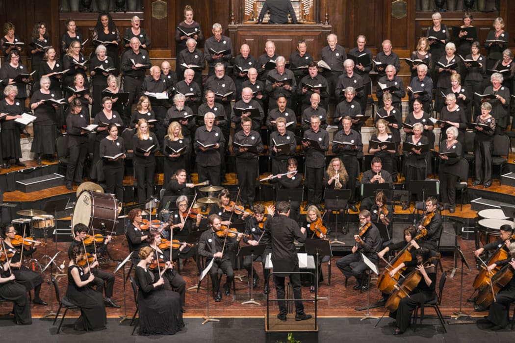 City Choir Dunedin at an April concert, Karl Jenkins: The Armed Man