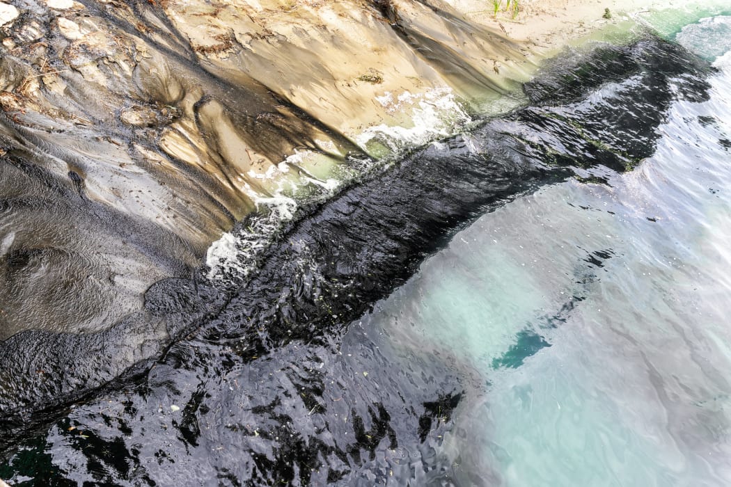 Oil slick.