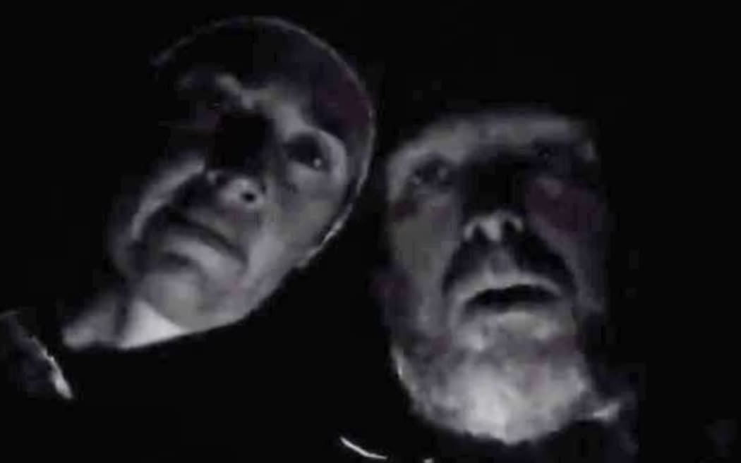 Stacey and Gareth Train in a video posted to YouTube on the night of the police shooting at Wieambilla.