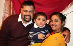 Riki and Sherine Nath with their son Rohan.