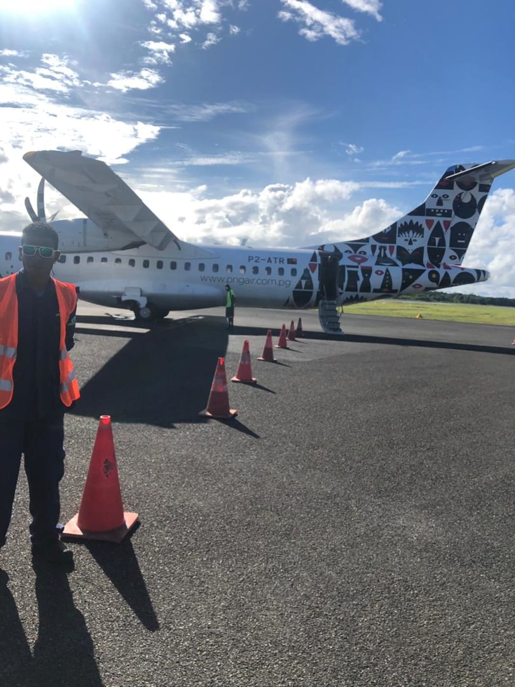 The plane used to transport the refugees to PNG.