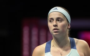 SAINT PETERSBURG, RUSSIA - FEBRUARY 12: Jelena Ostapenko during WTA tennis tournament St. Petersburg Ladies Trophy 2020 on February 12, 2020, at Sibur Arena in St.Petersburg, Russia. (Photo by Anatoliy Medved/Icon Sportswire)