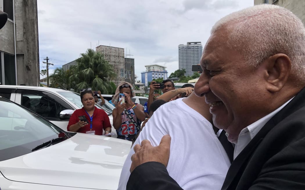 As Baimarama walked out of the court room, he was embraced by his family and supporters. Responding to a journalist's question on how he was feeling, he replied: "On top of the world".