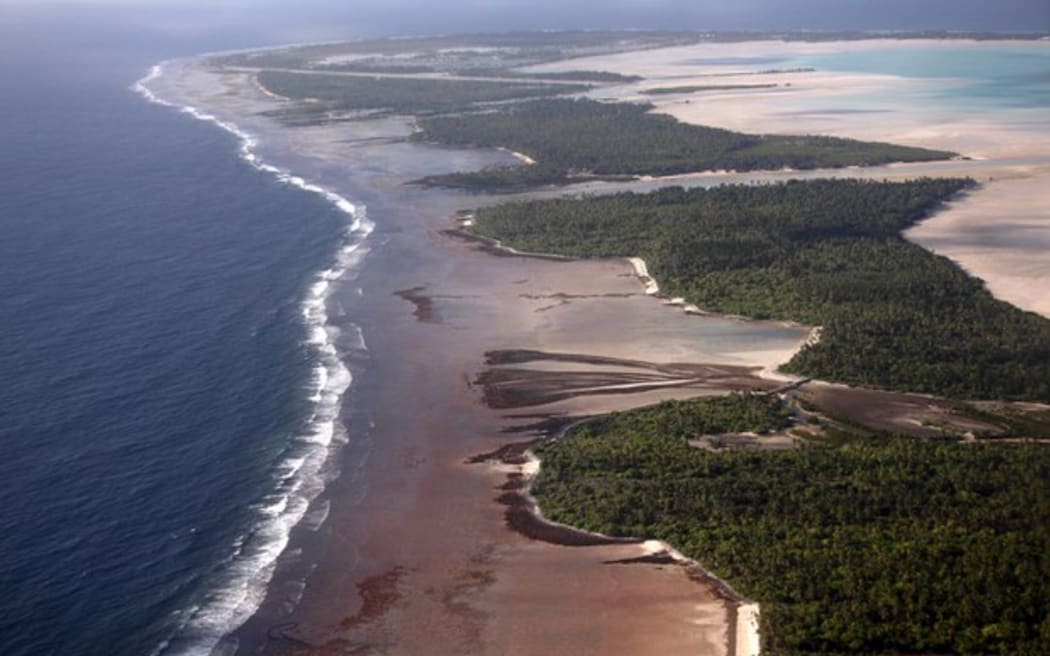 North and South Tarawa are seen from the air in the Pacific island nation of Kiribati May 23, 2013.