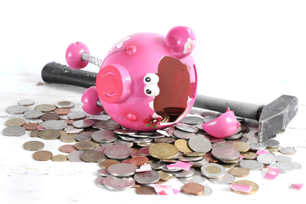 Broken piggy bank