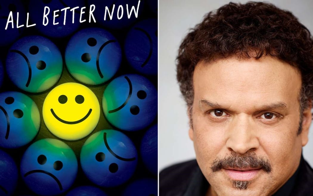 Left: The cover of All Better Now by Neal Shusterman; right: portrait of the author