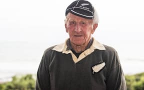 All Black number 515 and former Taranaki player, Roy Roper, pictured in his cap and very first All Blacks jersey.