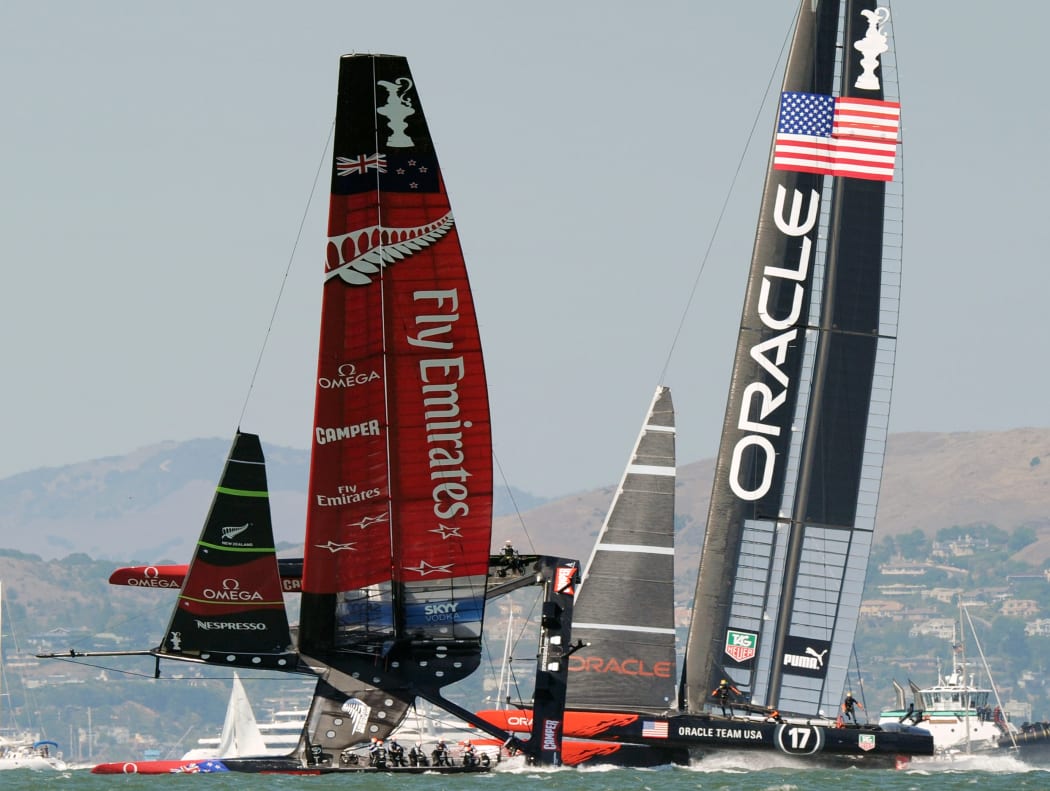 Emirates Team New Zealand battled it out against Oracle Team USA but lost the series.