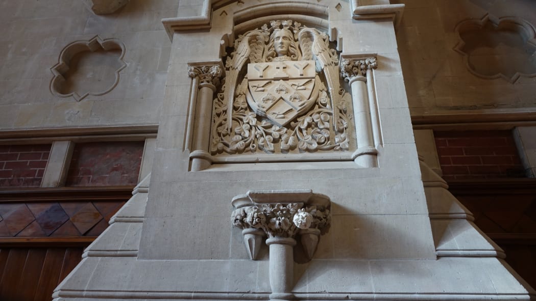 A number of decorative features made of Oamaru stone had to be repaired and replaced. The new work can be seen with a lighter colouring.