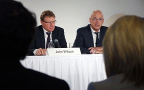 Fonterra chairman John Wilson and chief executive Theo Spierings.