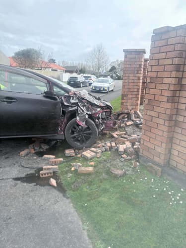 A SUV crashed into a house in the Palmerston North suburb of Highbury.