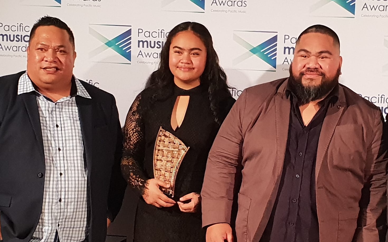 Punialava'a members from left, Nanai Viellani Lale Peteru, sister Miss Melody and brother Poni won the Language Award.