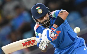 India's Virat Kohli plays a shot.