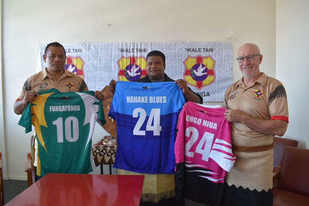 TRU board members Aisea Aholelei, Malu'afisi Falekaono and CEO Peter Harding gear up for centenary celebrations of rugby in the Kingdom of Tonga.