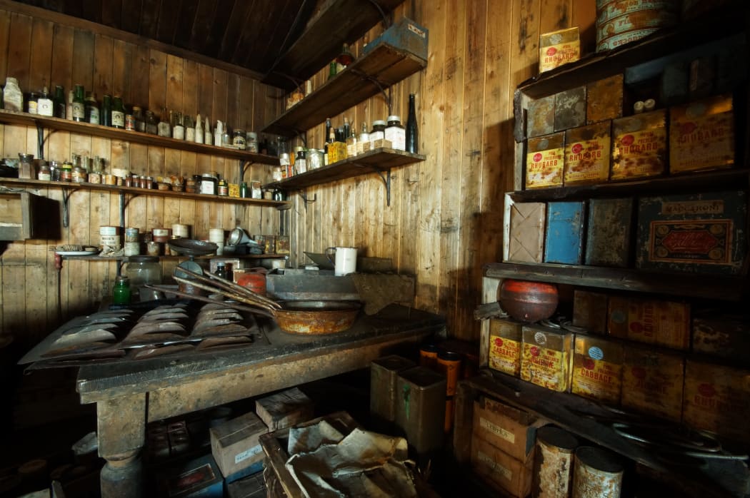 The interior of Terra Nova hut