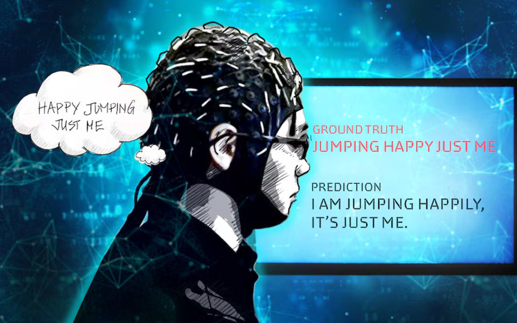 The AI model has come up with a predicted sentence based on Dr Leong's brainwaves, which is close to the original one he read.