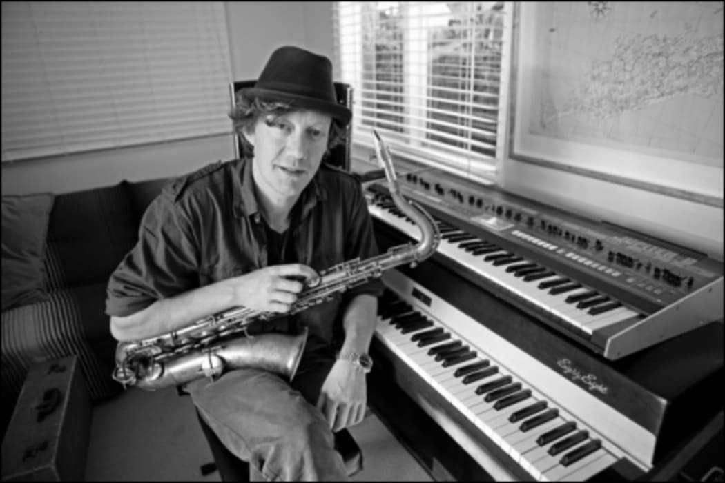 Nathan Haines with saxophone and keyboards