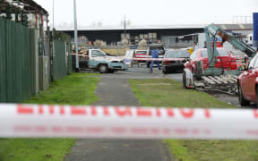 The area where a man was shot dead by police has been cordoned off.