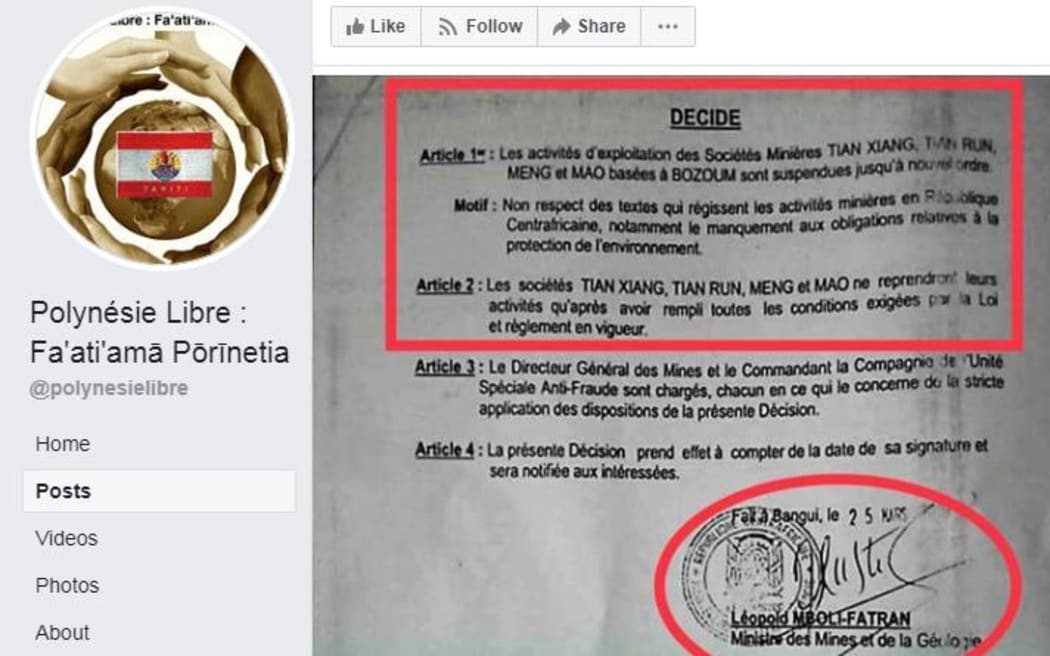 Social media in French Polynesia castigate Chinese businesses for breaches abroad