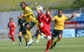 Tahiti's Matatia Paama. FIFA World Cup 2026 - OFC Qualifiers, Tahiti v Vanuatu, Go Media Stadium Auckland, Monday 18 November 2024. Photo: Shane Wenzlick / www.phototek.nz