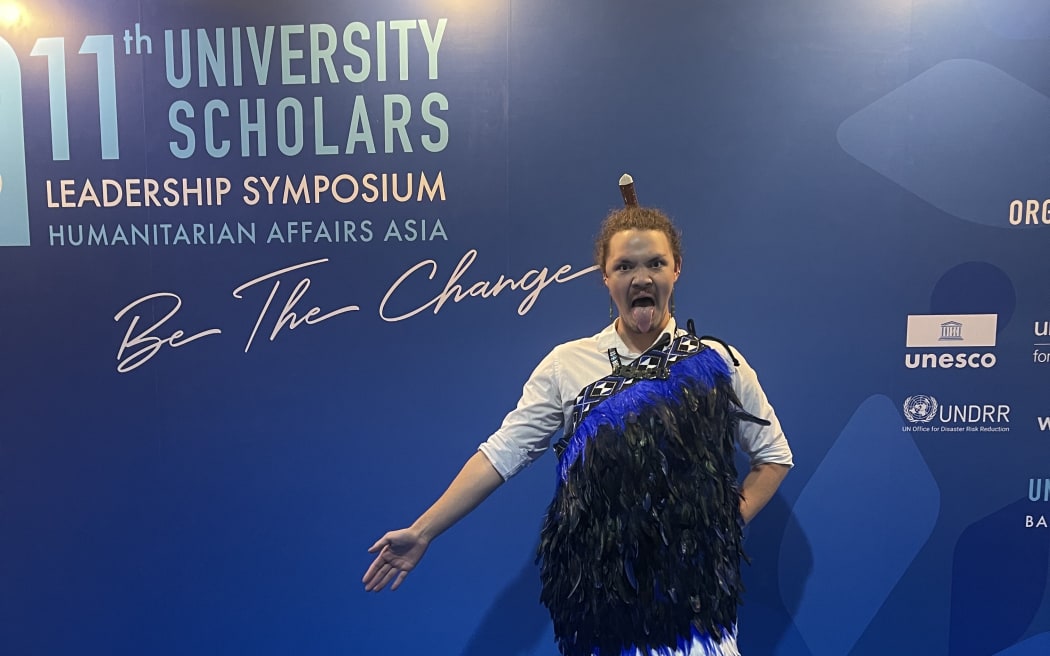 Darius Martin-Baker at the University Scholars Leadership Symposium at the UN in Thailand and the group.