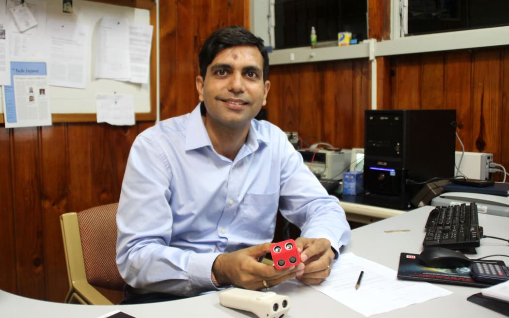USP engineer Utkal Mehta with his mobility device.