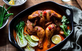 Red curry roasted chicken by Kelly Gibney