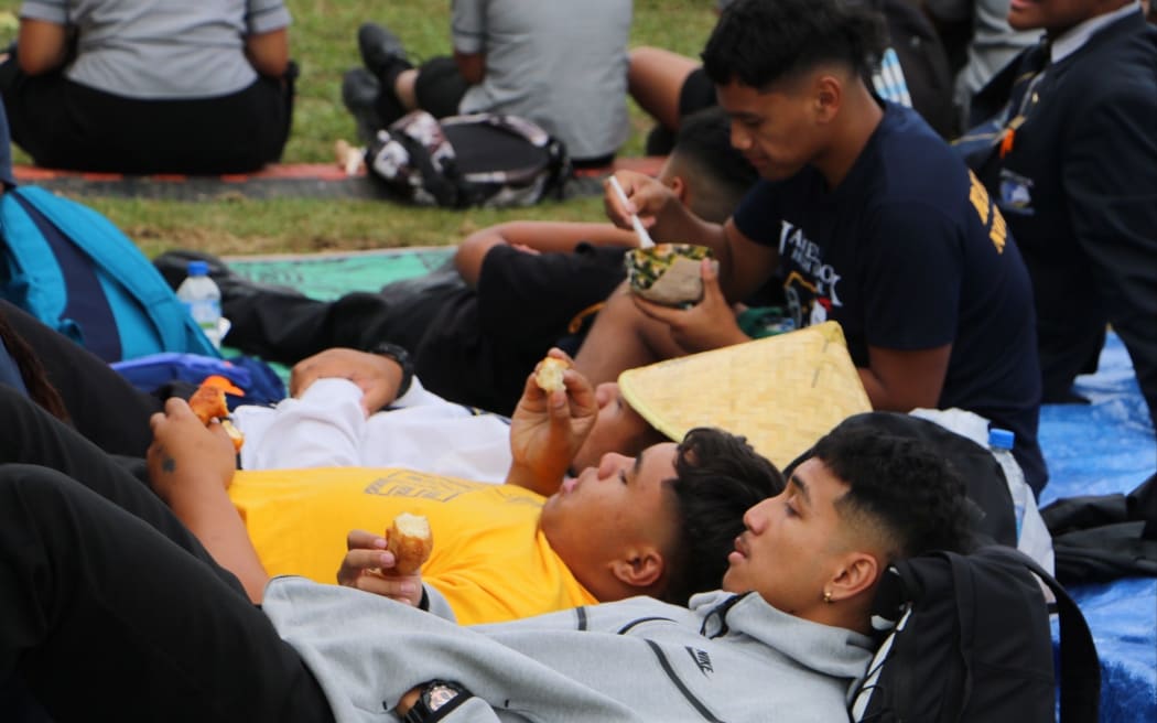 Spectators enjoying performances from the comfort of the ground - day 2 Polyfest 2021.