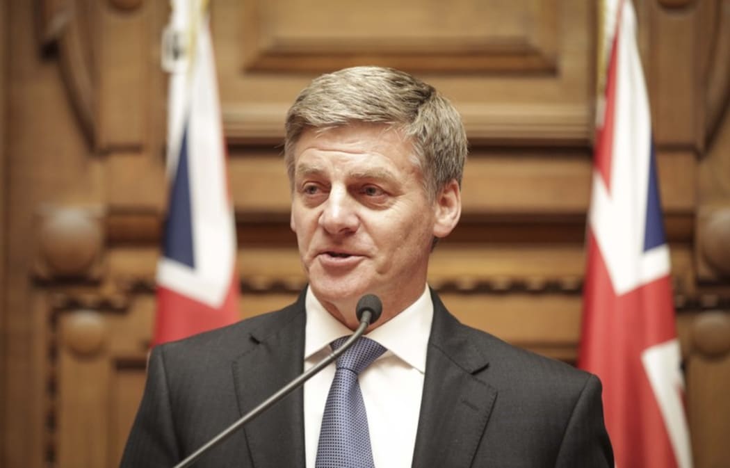 Bill English announced as the new Prime Minister of New Zealand, Paula Bennett as Deputy Prime Minister. Prime Minster Bill English speaks to media after the annoucement.