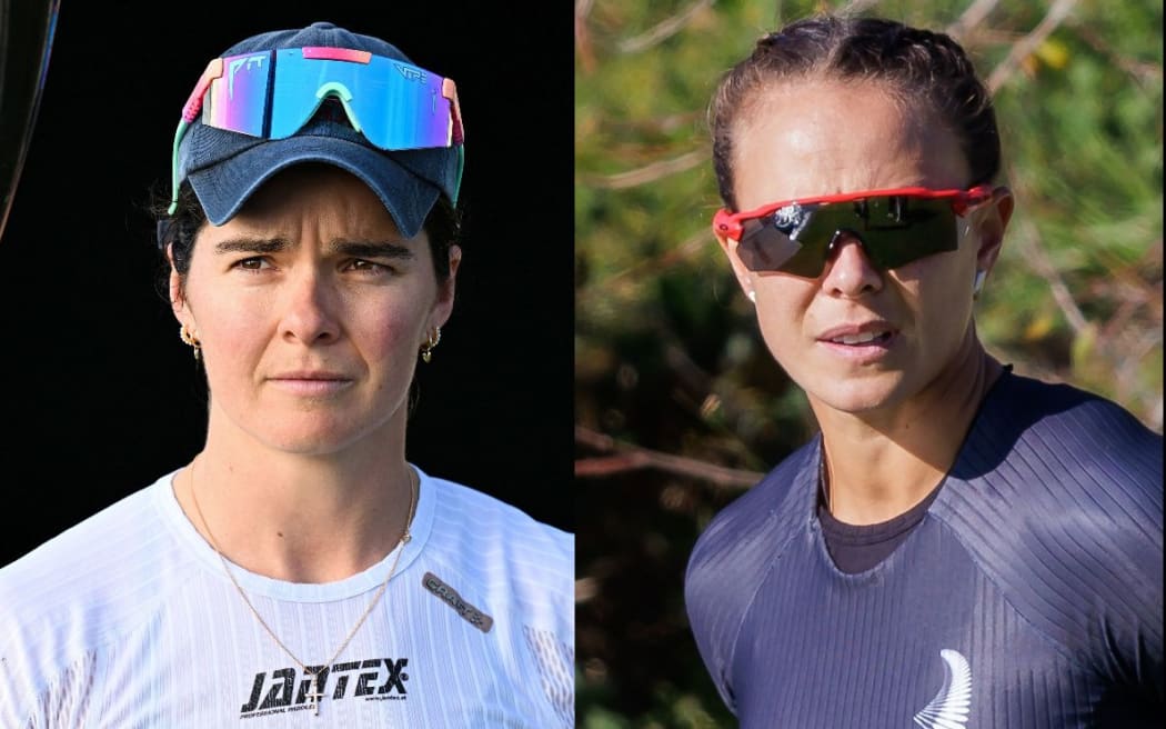 New Zealand canoe sprint paddlers Aimee Fisher and Dame Lisa Carrington.