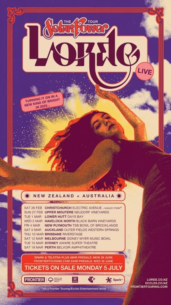 Lorde's Solar Power Tour poster