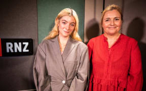 Lorde and Charlotte in studio