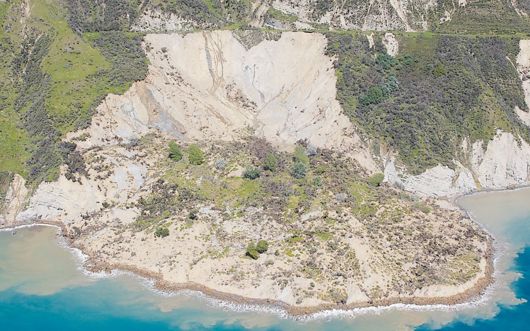 A section of the rail at Beach Loop washed away in a landslide following a severe weather event in November.