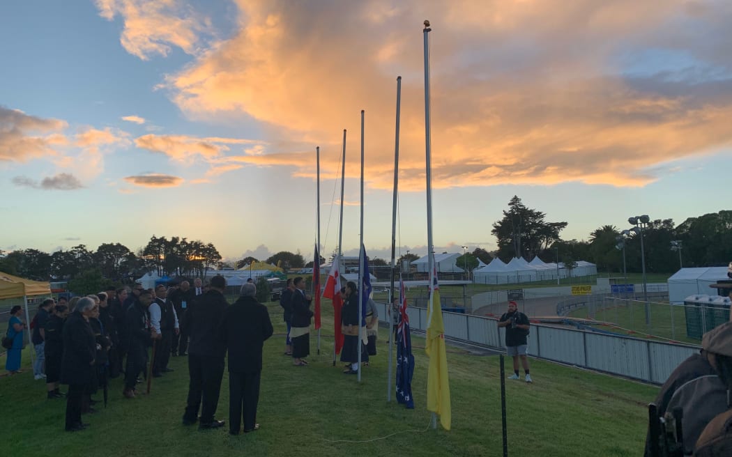 Flag raising ceremony