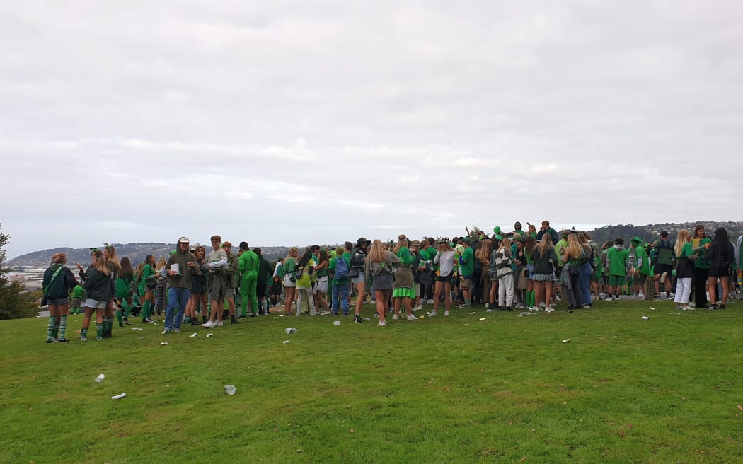University of Otago students celebrating St Patrick's Day