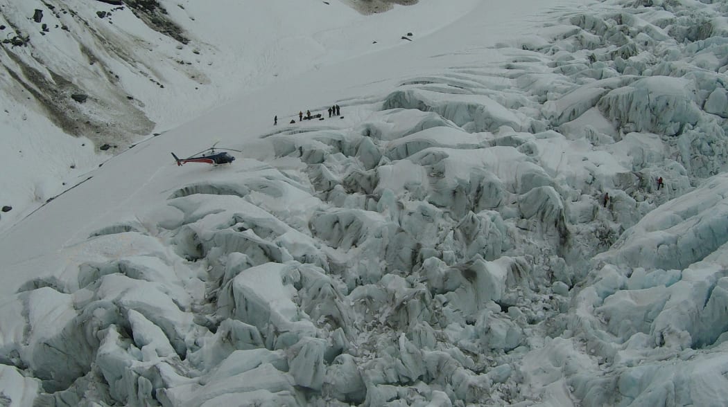 A recovery team made it onto Fox Glacier during a break in the weather on 25 November 2015.