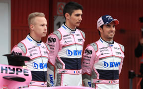 Nikita Mazepin (L) testing for Force India. 2018.
