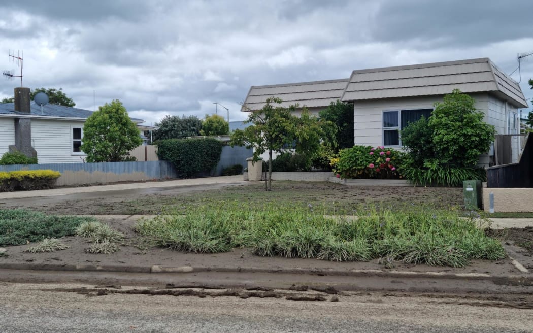 Damage from Cyclone Gabrielle in Taradale, Napier