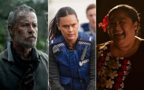 Composite image of screenshots from the film The Convert, crime drama The Gone, and hit film Tinā.