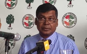 The leader of the Fiji National Federation Party, Biman Prasad.