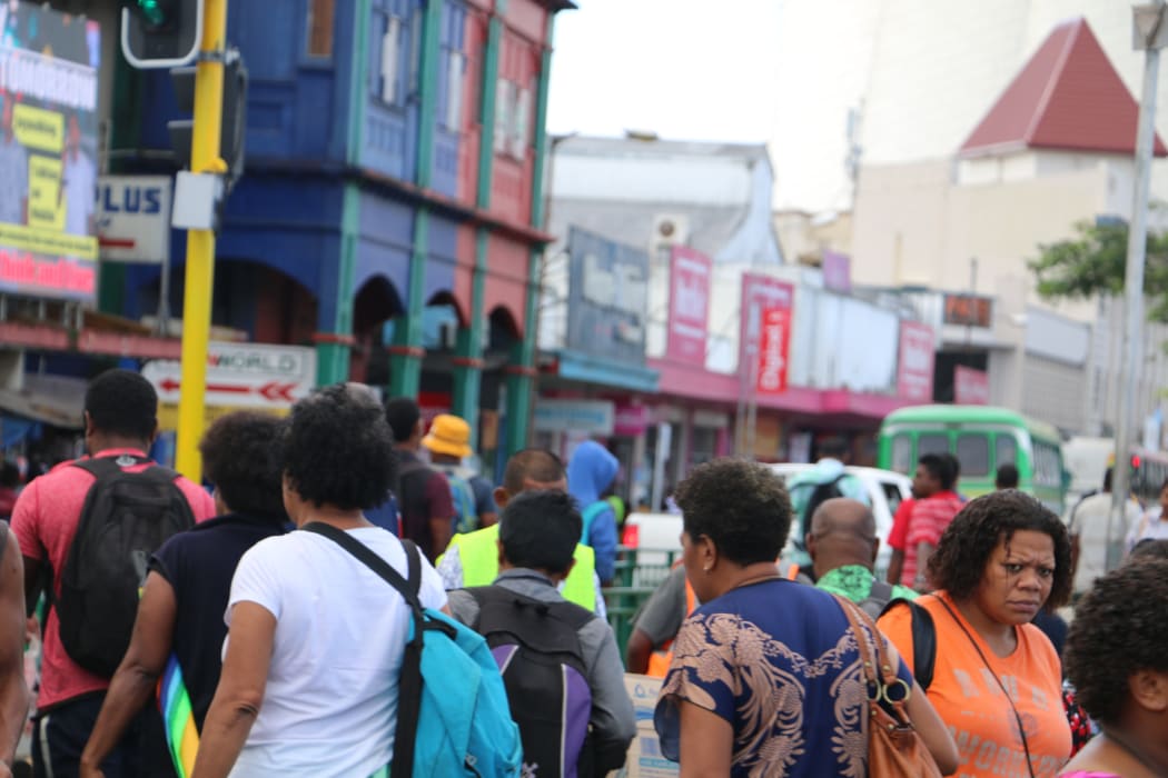 A crowd in Suva, Fiji