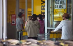 Queues at Mt Wellington supermarkets after it was announced the country is moving into alert level 3 and then 4 in the next few days.