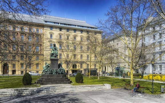 Beethoven Plaza in Vienna, Austria.