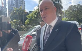 National Party leader Christopher Luxon arrives for coalition talks in Auckland 16 November 2023.